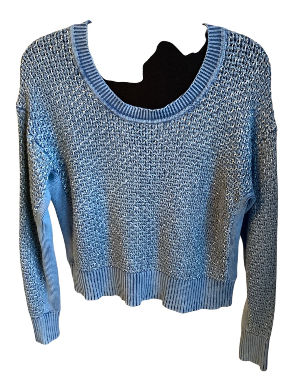 Rag & Bone designer textured cropped Jean sweater S/P